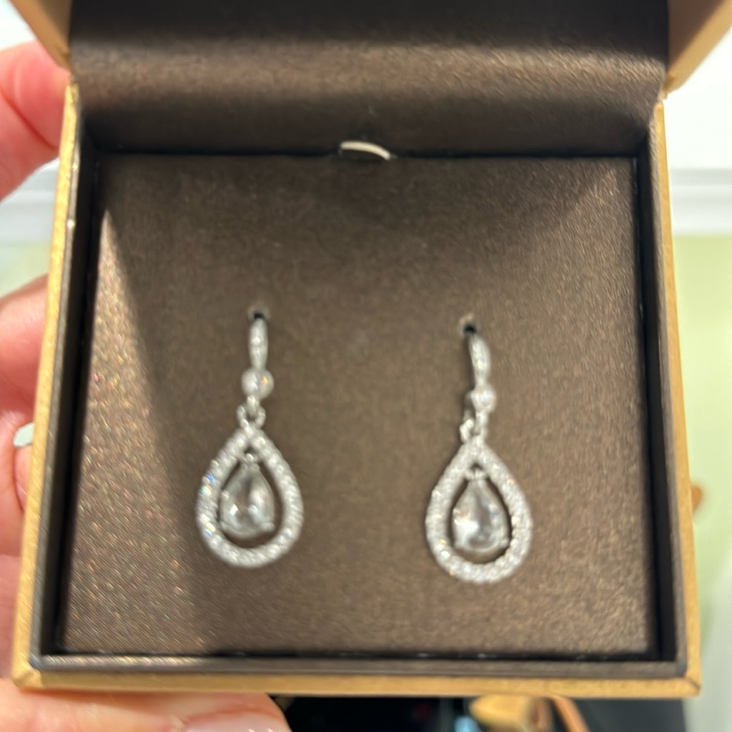 Nwot Carolee Crystal Teardrop Earrings